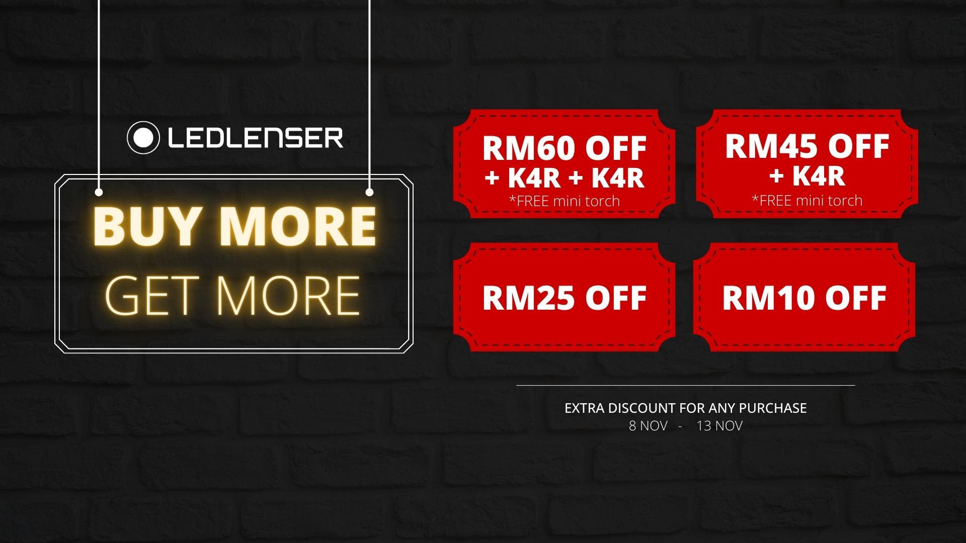 11.11 Clearance Sale : Up to 50% off Illuminate Your Savings with Ledlenser 3 Ledlenser Clearance Sale 11.11 up to 50% discount